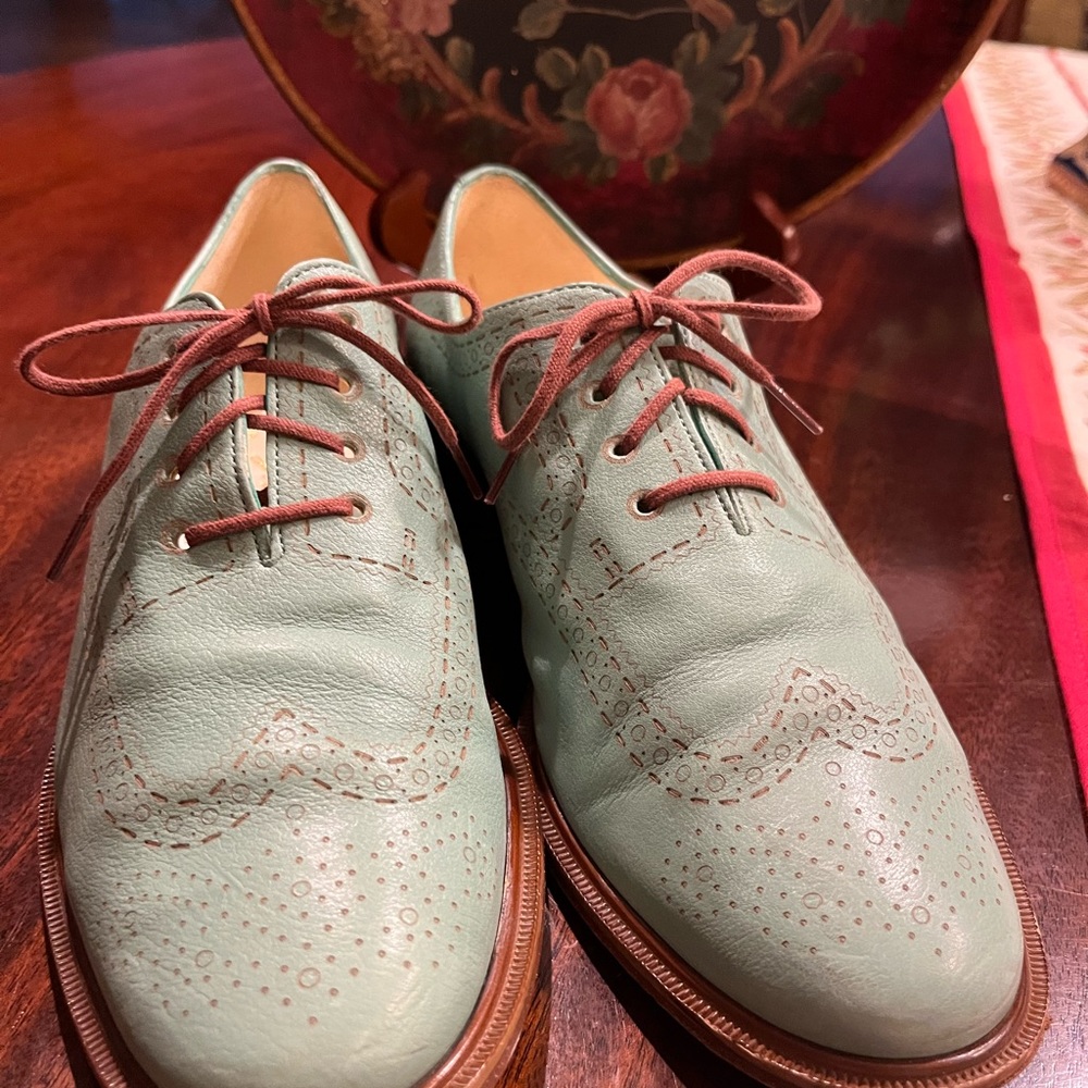 SALE! Robert Clergerie Women's JILIC Turquoise Leather Size 6 Designer Paris - Picture 3 of 10